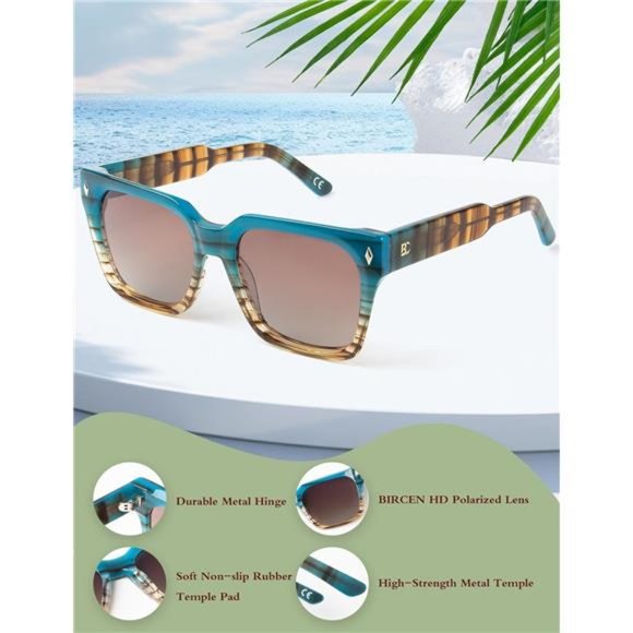 ?Polarized  Sunglasses for Women: UV Protection Womens and Mens Square Shades